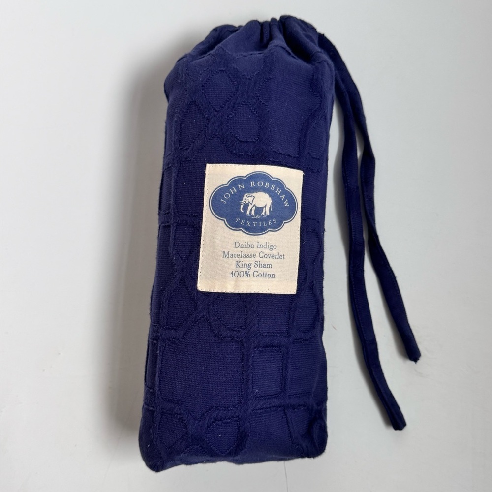 John Robshaw Daiba Indigo Matelassé Coverlet